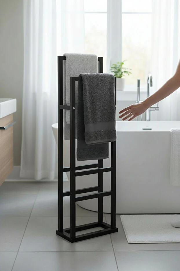 Metal Dilsiz Uşak Havluluk Banyo Düzenleyici